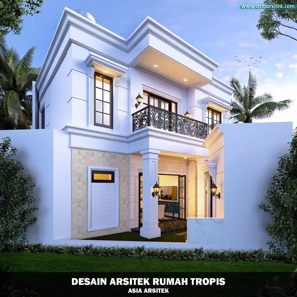 Desain Rumah Tropis 2 Lantai Tangerang