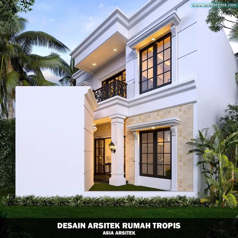 Desain Rumah Tropis 2 Lantai Tangerang
