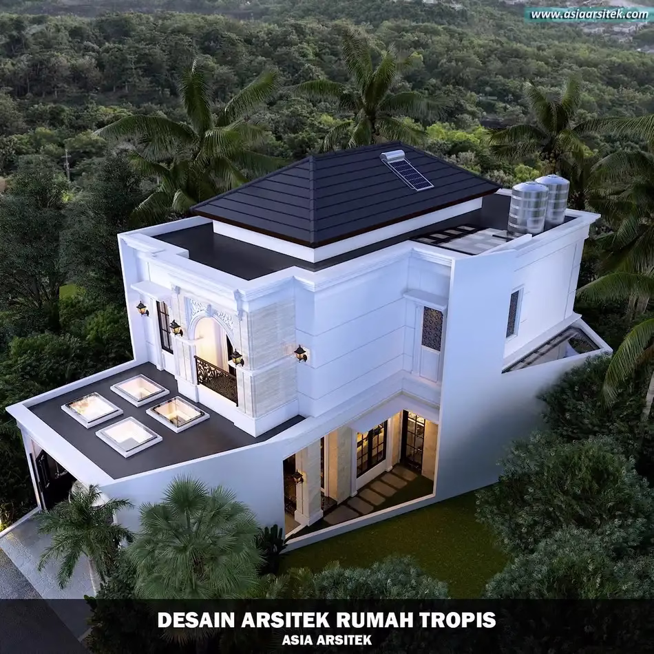 Desain Rumah Tropis 2 Lantai Tangerang