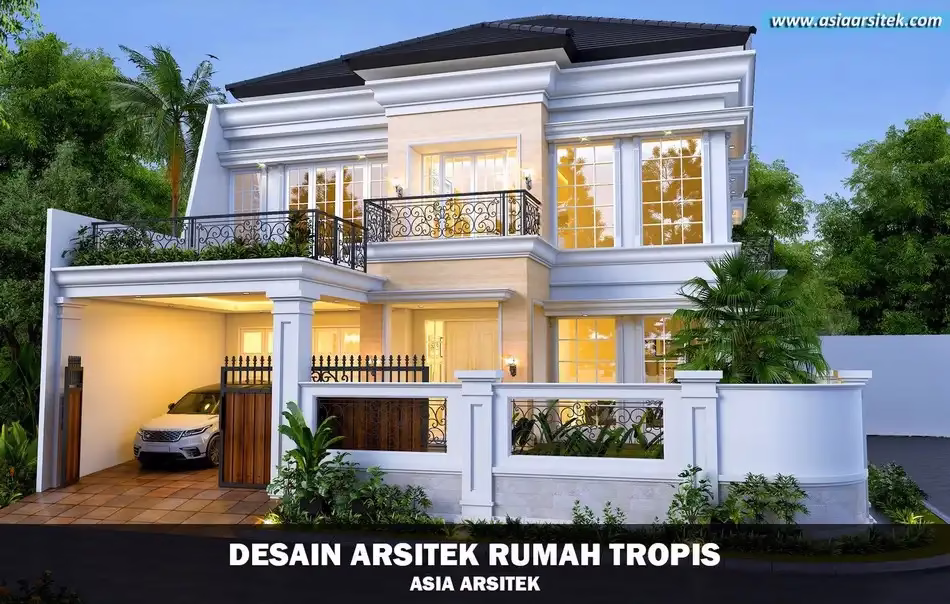 Desain Rumah Tropis 3 Lantai