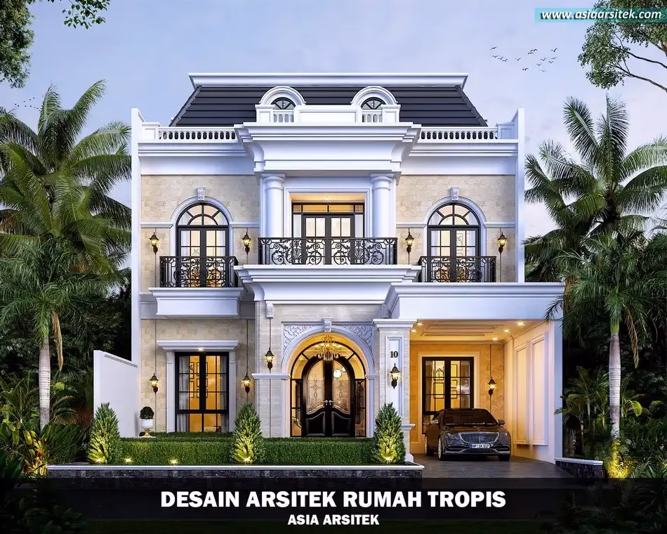 Desain Rumah Tropis 3 Lantai
