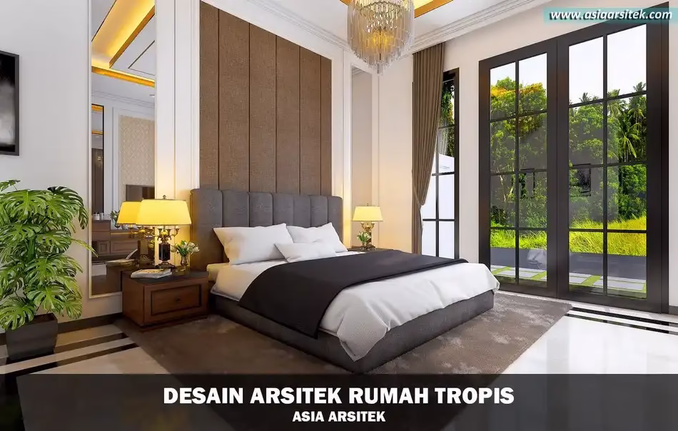 Desain Rumah Tropis Mediterania 1 Lantai