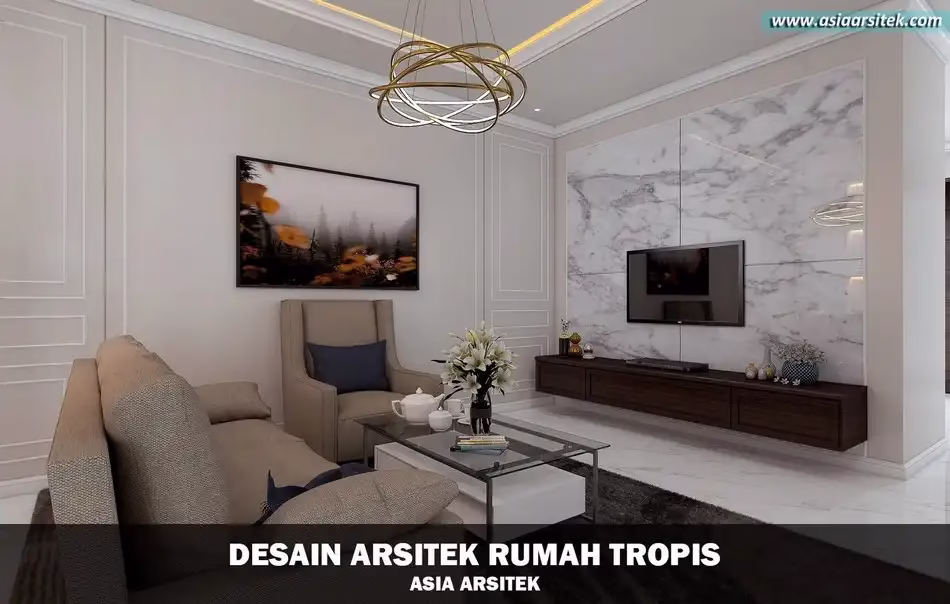 Desain Rumah Tropis Modern 2 Lantai