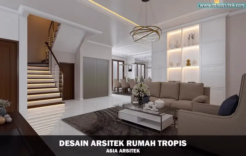 Desain Rumah Tropis Modern 2 Lantai