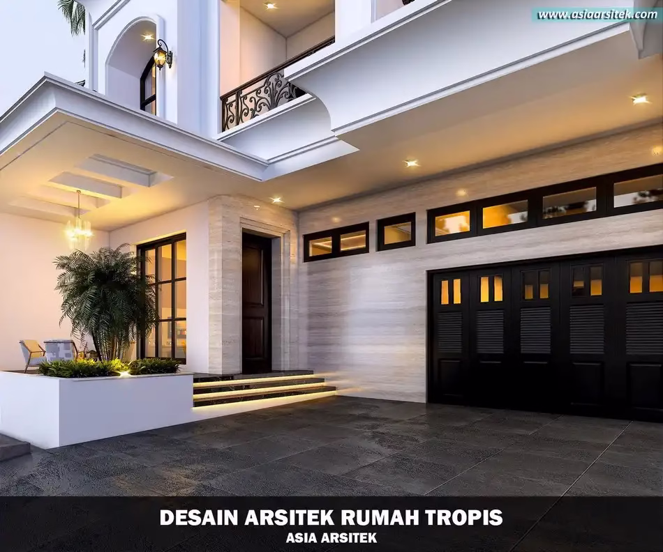 Desain Rumah Tropis Modern Tebet