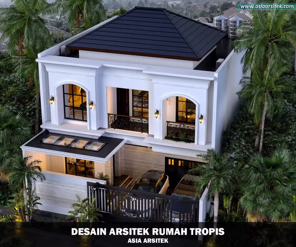 Desain Rumah Tropis Modern Tebet