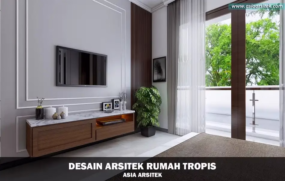 Rumah 2 Lantai Tropis Modern
