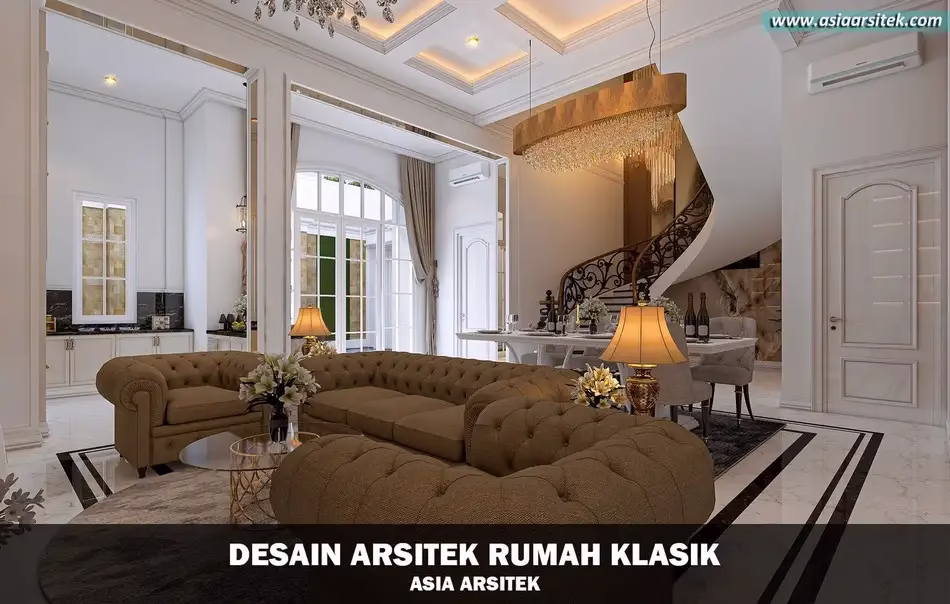 Rumah Klasik 3 Lantai 14x26 Meter