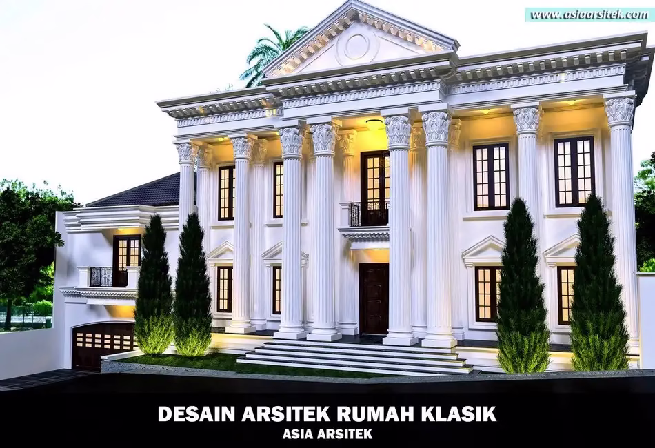 Rumah Klasik Megah Pilar Tinggi