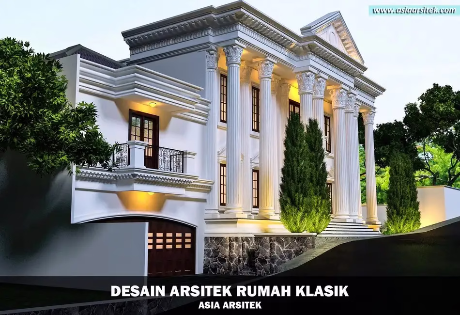 Rumah Klasik Megah Pilar Tinggi