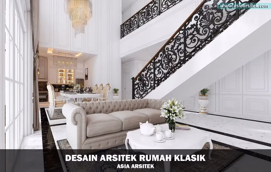 Rumah Klasik Mewah 2 Lantai di Jakarta Timur