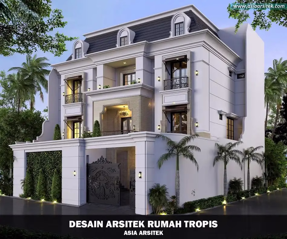 Rumah Mewah Tropis Modern 3 Lantai di Matraman Jakarta Timur