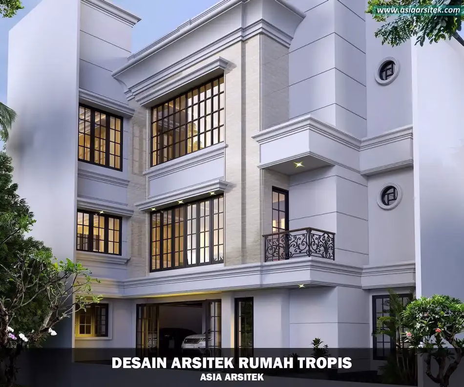 Rumah Mewah Tropis Modern 3 Lantai di Matraman Jakarta Timur