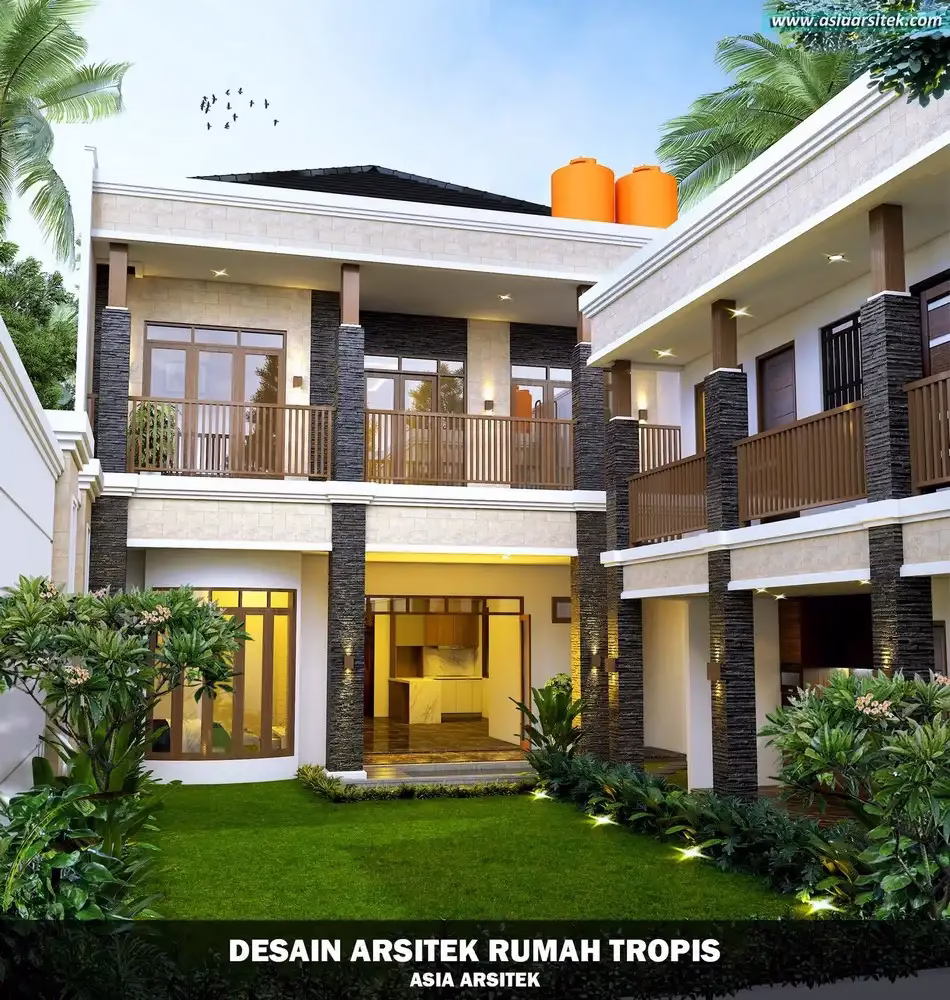Rumah Tropis Mewah 2 Lantai