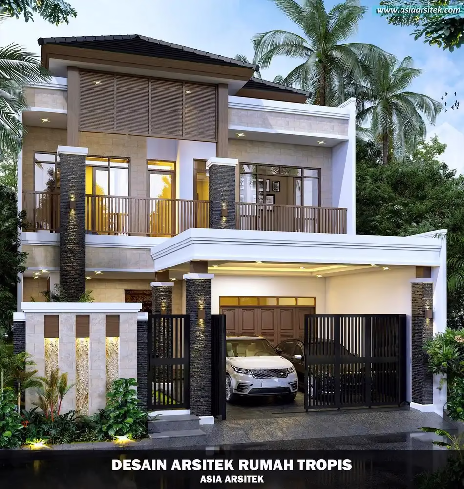 Rumah Tropis Mewah 2 Lantai