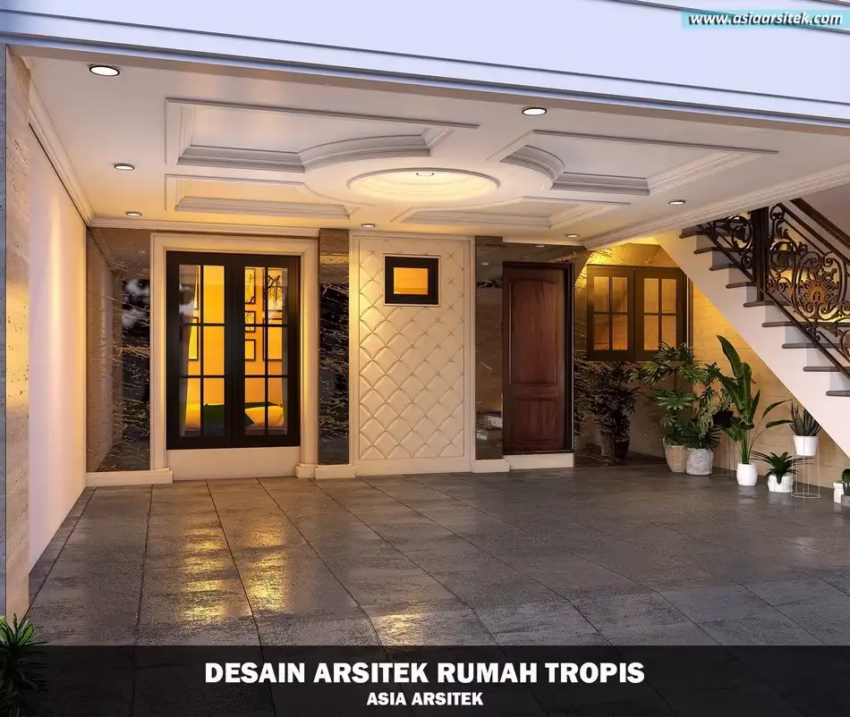 Rumah Tropis Modern 3 Lantai di Cibubur Bogor