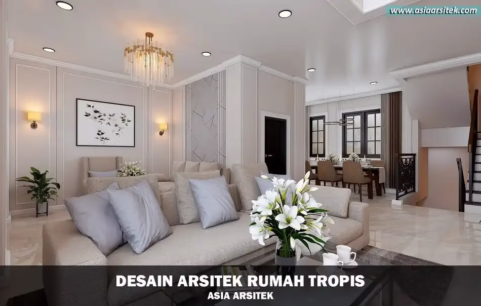 Rumah Tropis Modern 3 Lantai di Cibubur Bogor