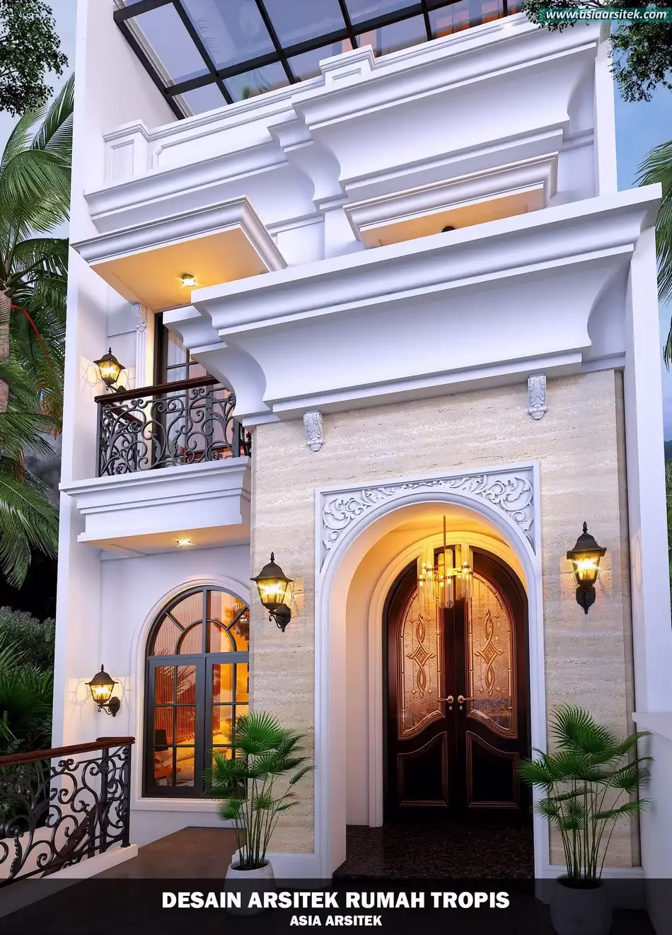 Rumah Tropis Modern 4 Lantai