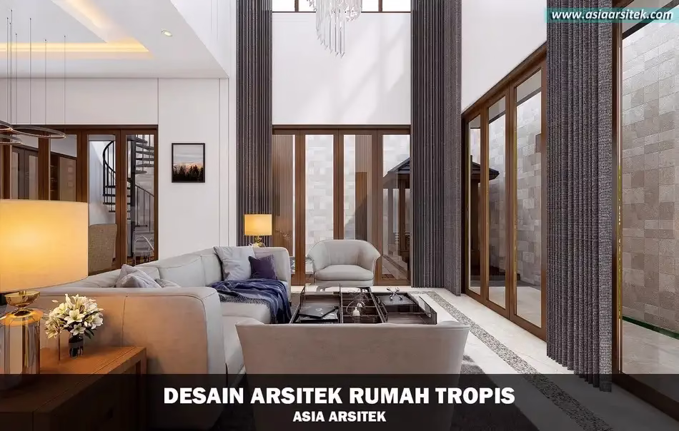 desain rumah tropis 2 lantai Depok