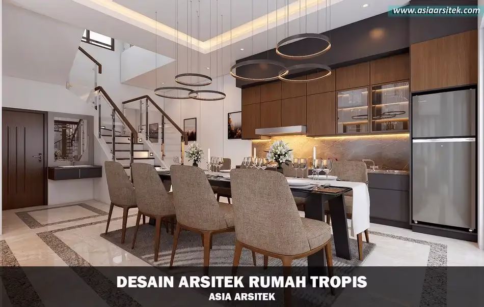 desain rumah tropis 2 lantai Depok