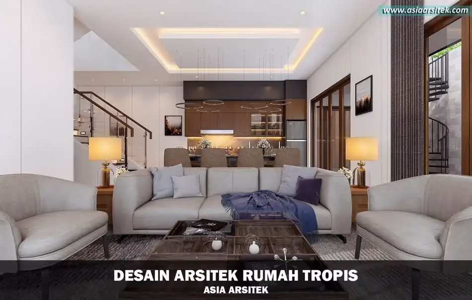 desain rumah tropis 2 lantai Depok