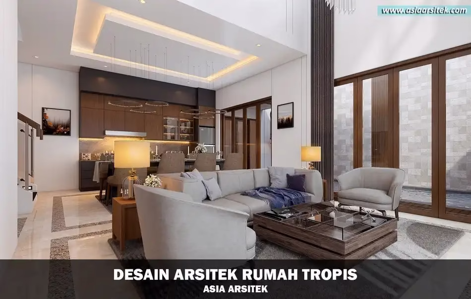 desain rumah tropis 2 lantai Depok