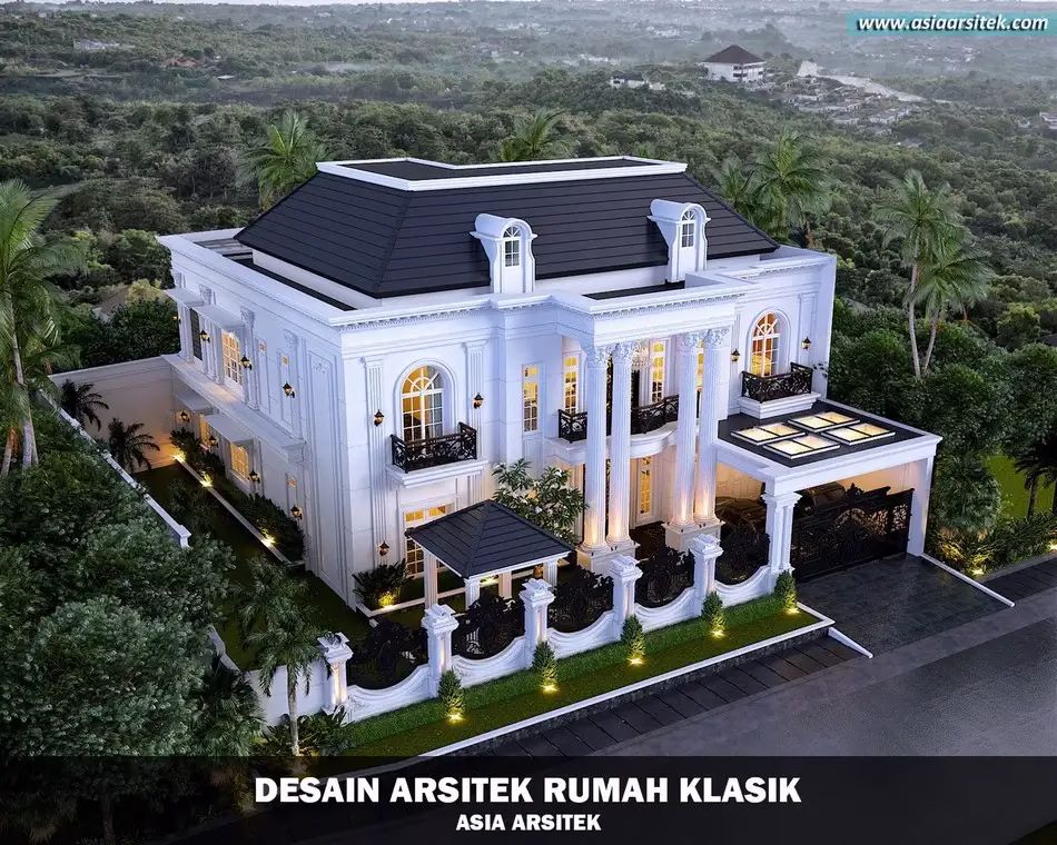 desain rumah klasik 2 lantai