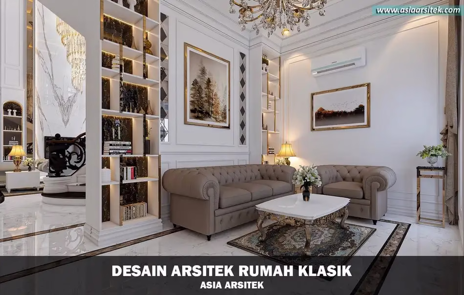 desain rumah klasik 2 lantai