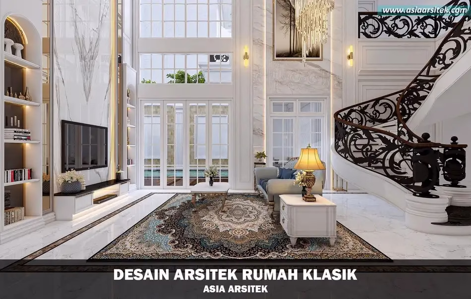 desain rumah klasik 2 lantai