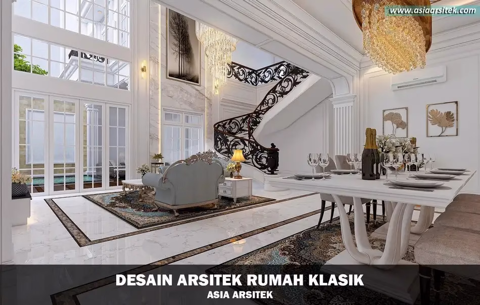 desain rumah klasik 2 lantai