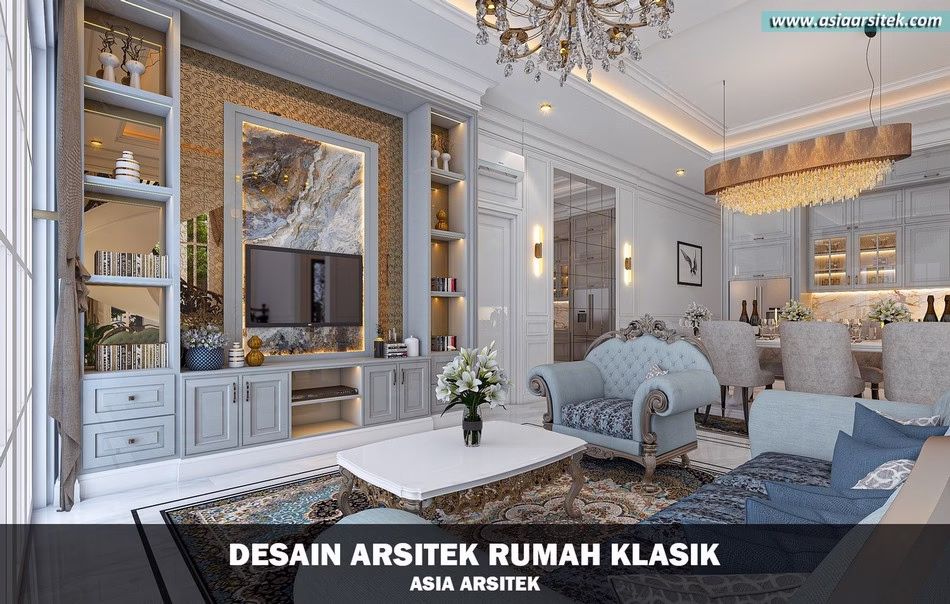 desain rumah klasik mewah 