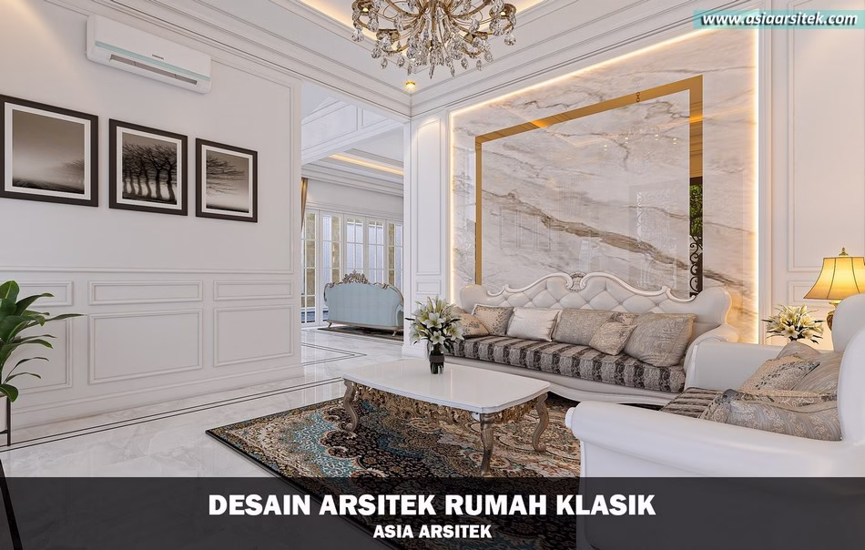 desain rumah klasik mewah 