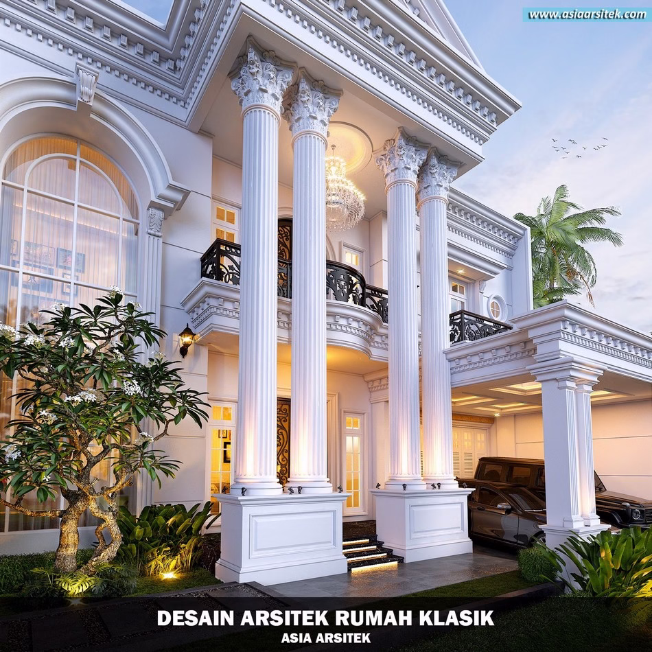 desain rumah klasik mewah 