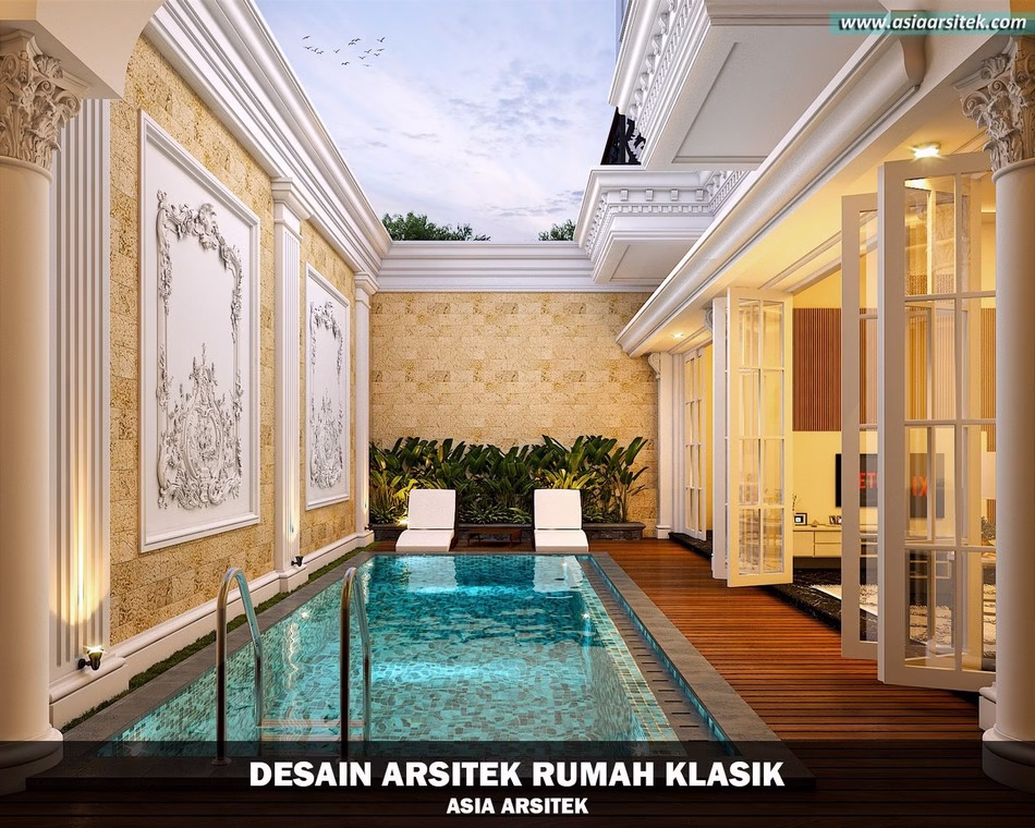 desain rumah klasik mewah 
