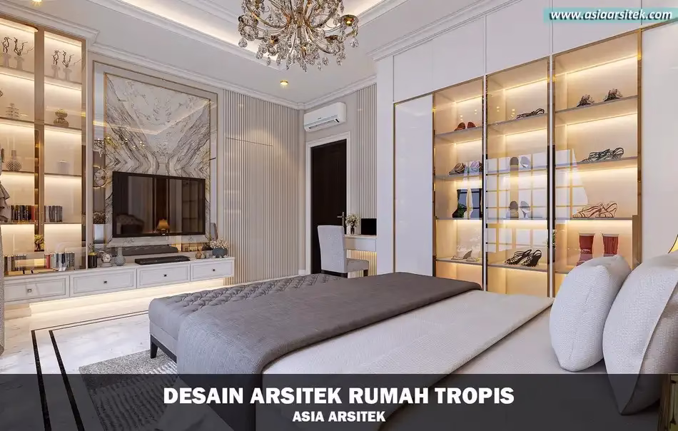 desain rumah mewah tropis 3 lantai