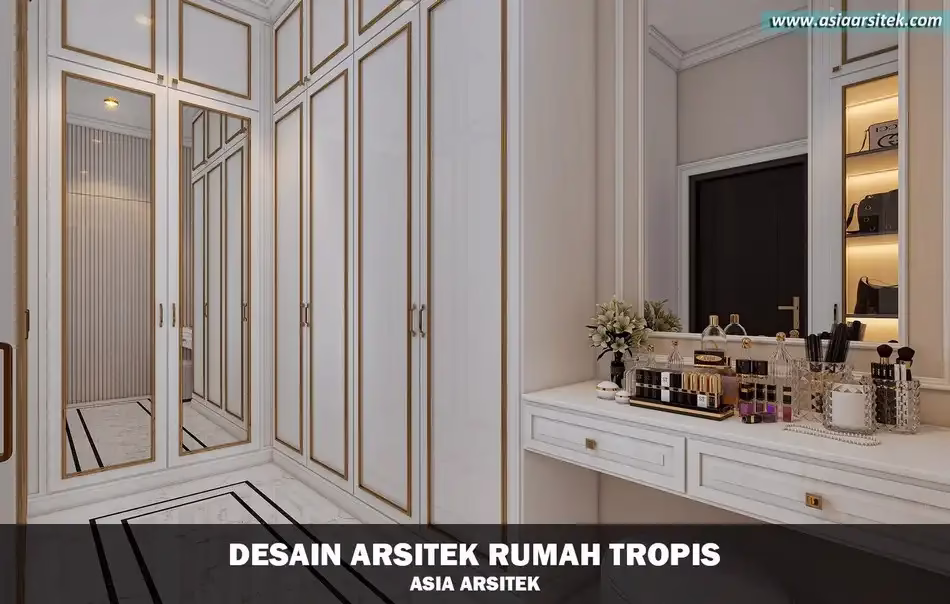 desain rumah mewah tropis 3 lantai
