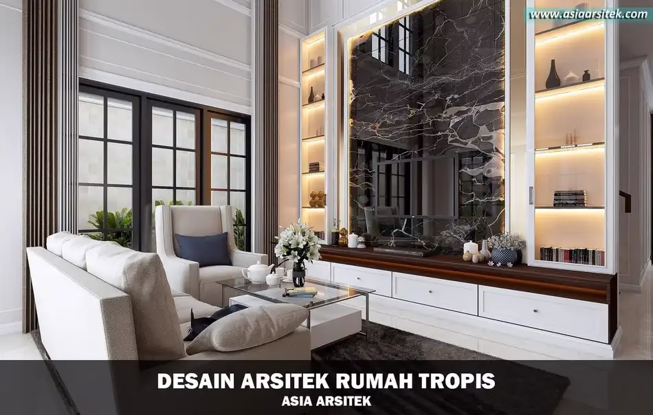 desain rumah mewah tropis