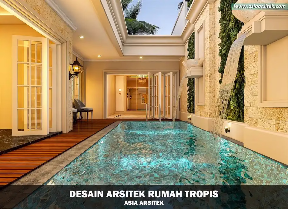 desain rumah tropis 2 lantai