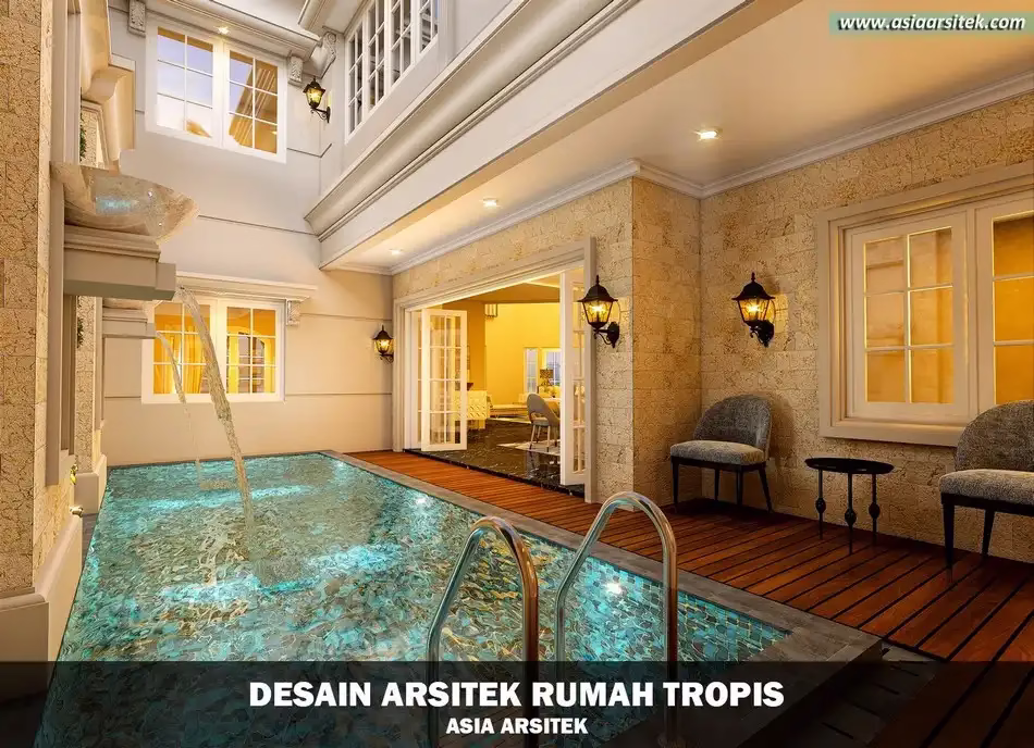 desain rumah tropis 2 lantai