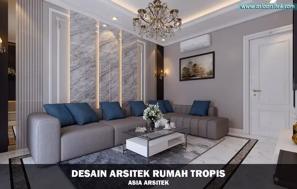 desain rumah tropis 2 lantai