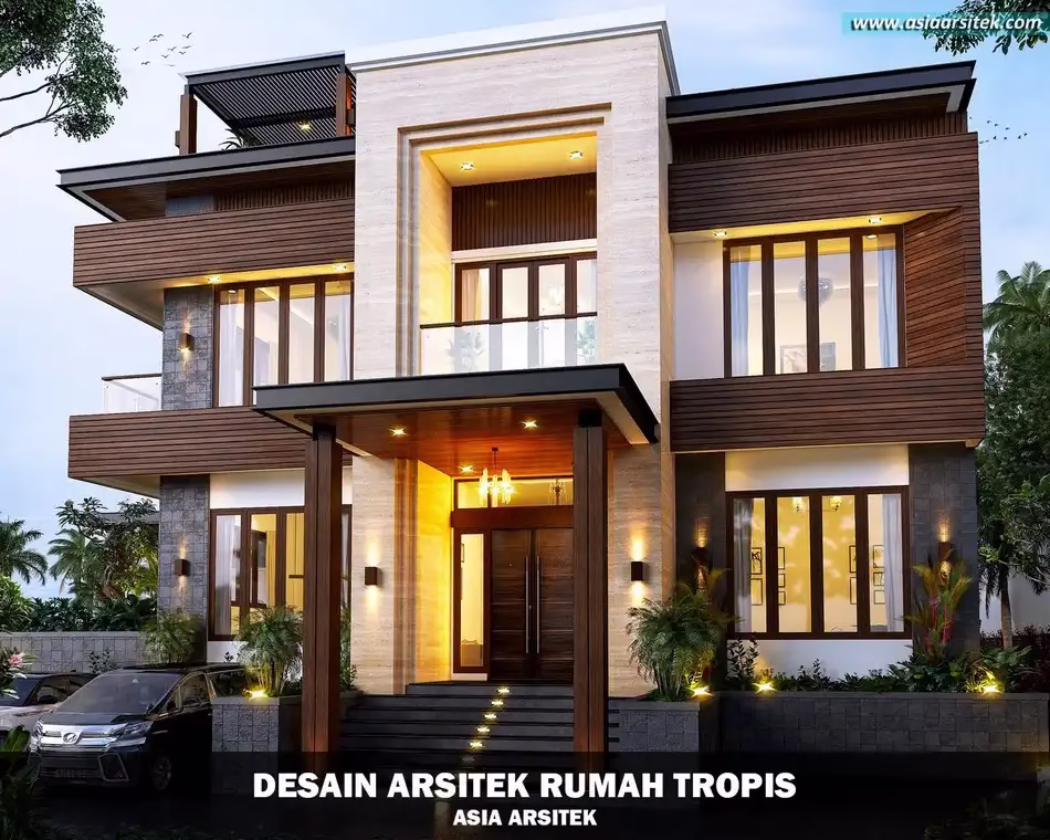desain rumah tropis 3 lantai Jayapura