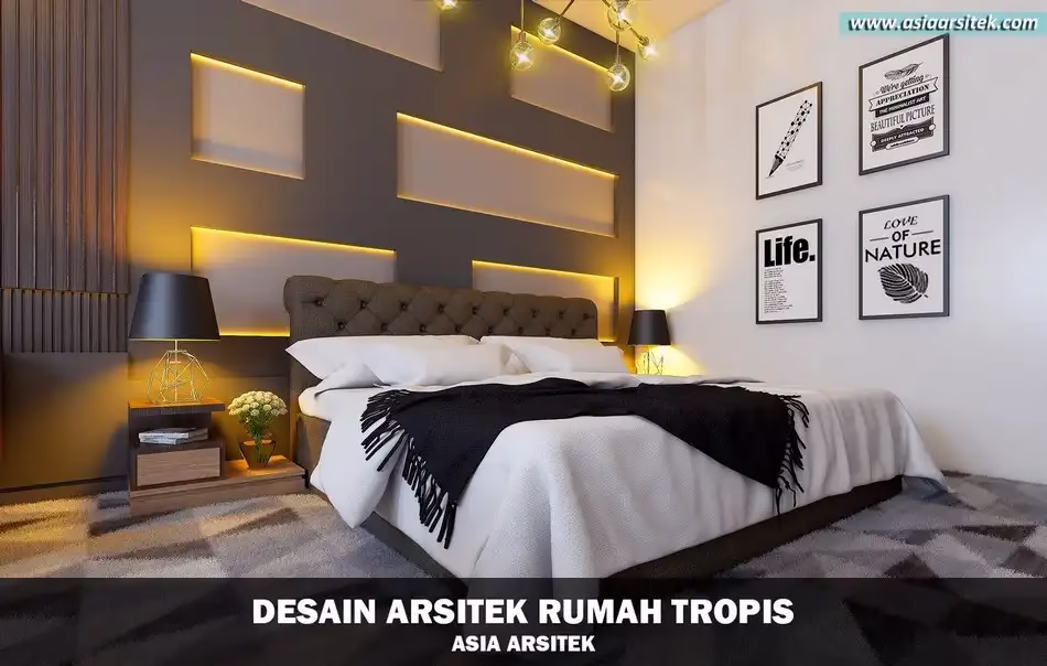 desain rumah tropis di Cinere