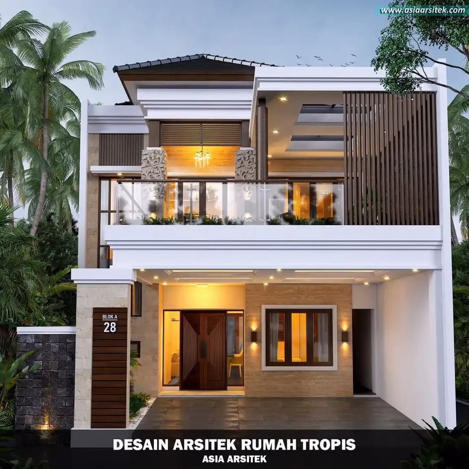 desain rumah tropis modern Bogor