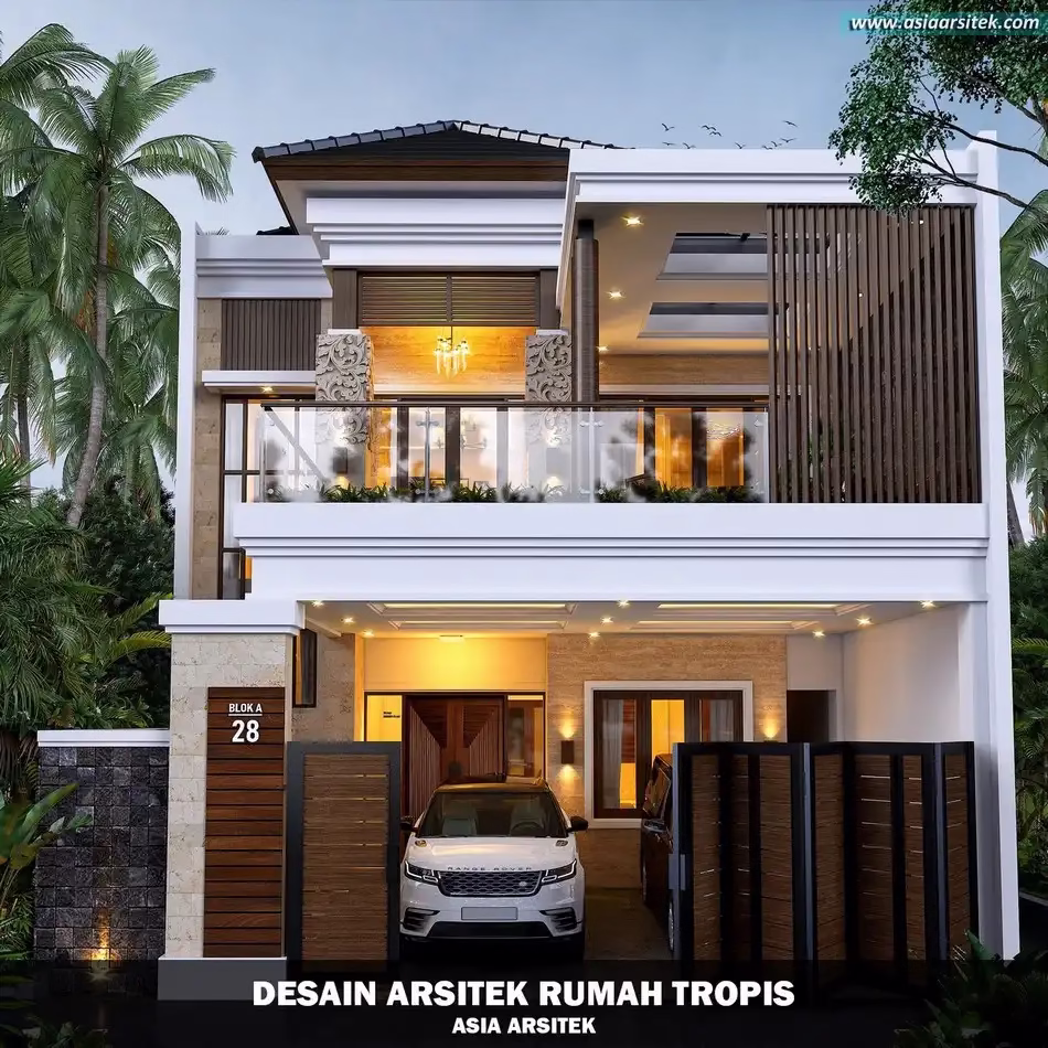 desain rumah tropis modern Bogor