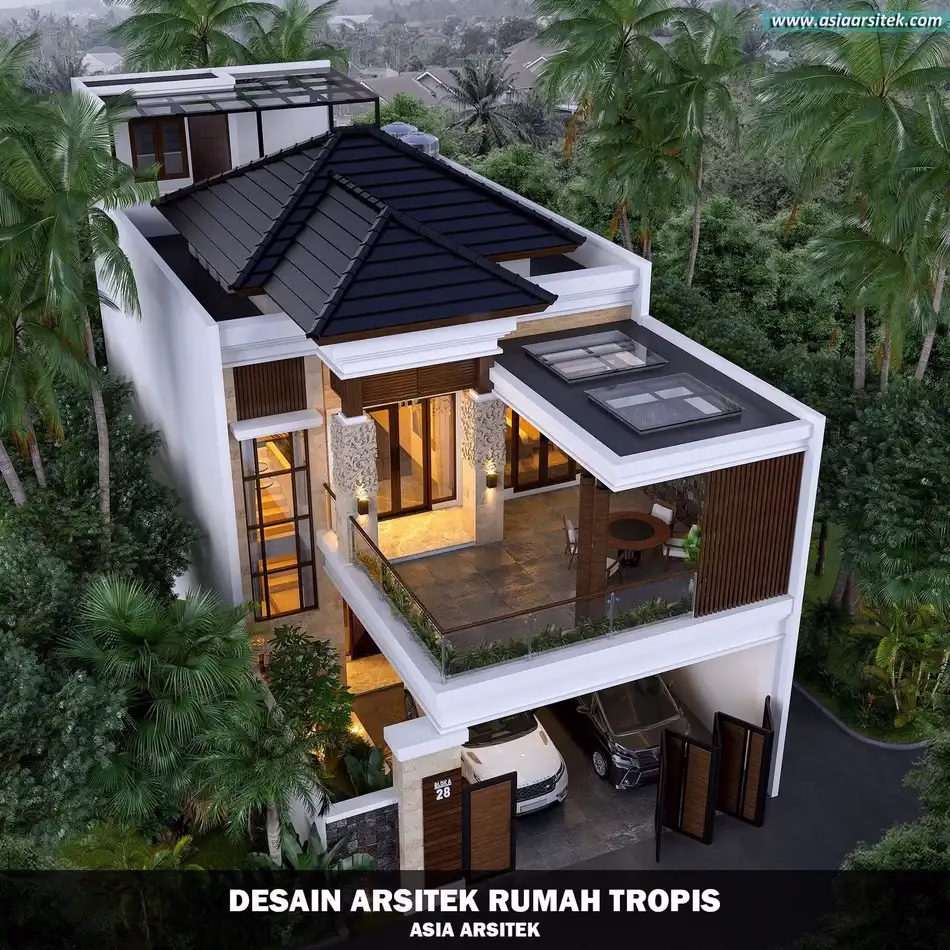 desain rumah tropis modern Bogor