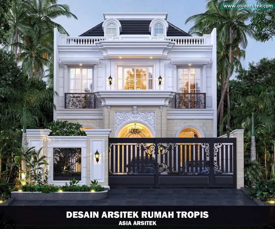 rumah tropis 3 lantai jakarta pusat