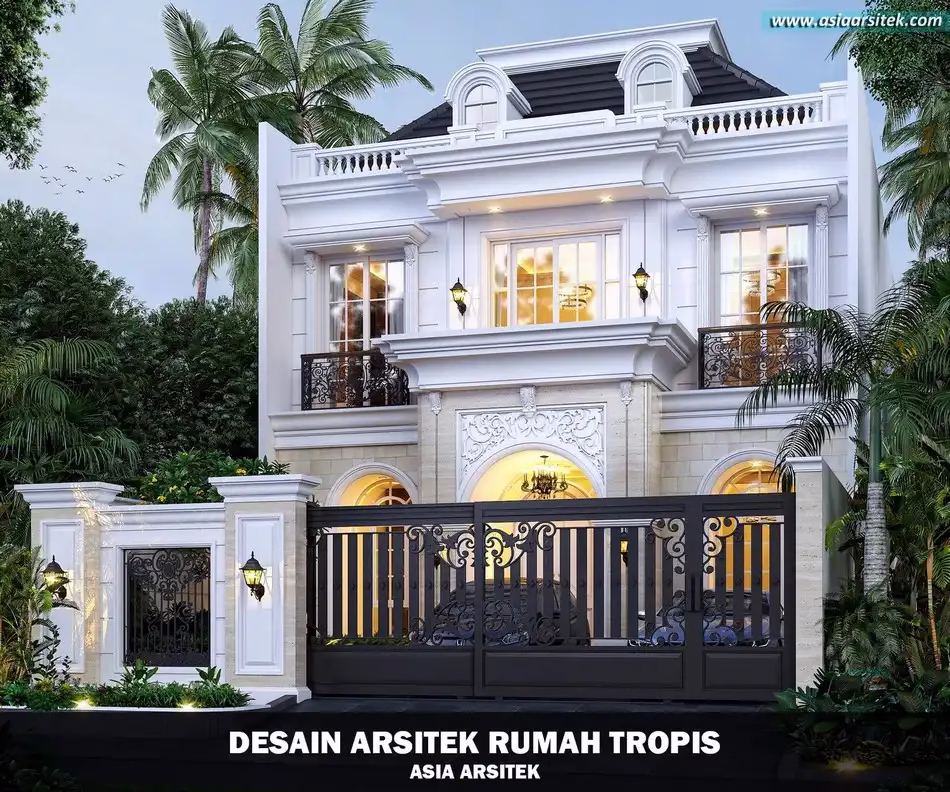 rumah tropis 3 lantai jakarta pusat