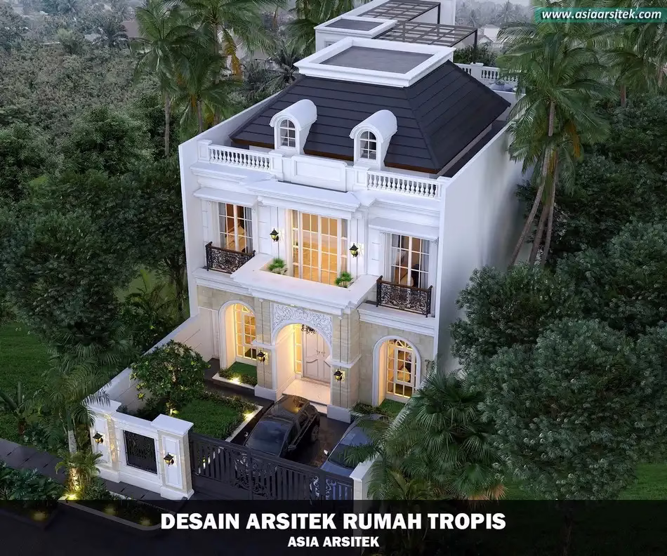 rumah tropis 3 lantai jakarta pusat