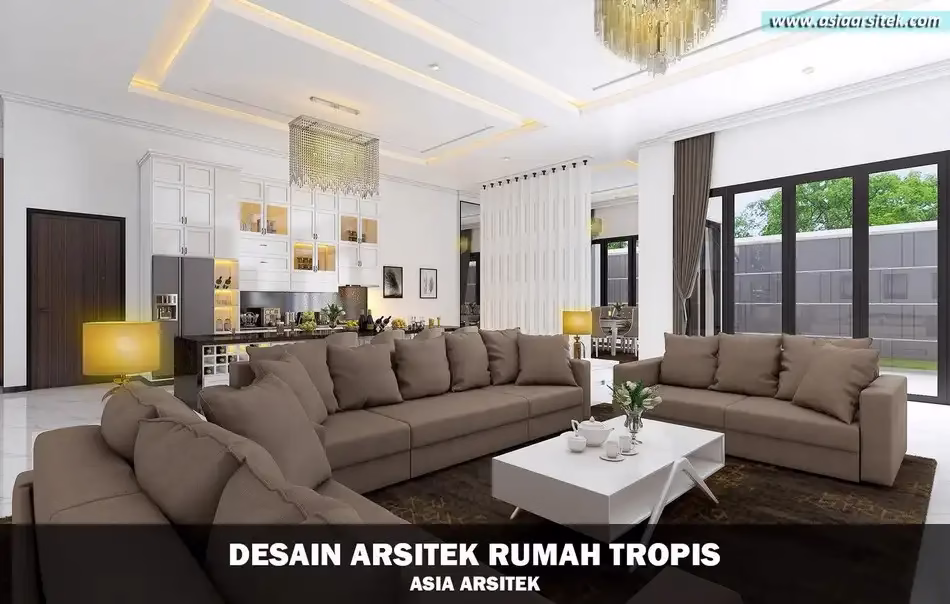 rumah tropis modern 2 lantai di Kembangan