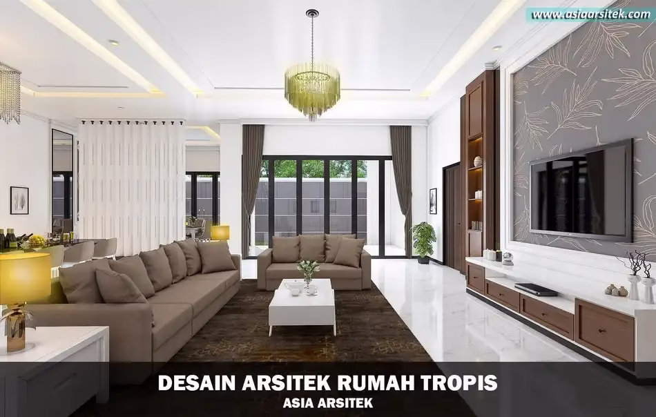 rumah tropis modern 2 lantai di Kembangan